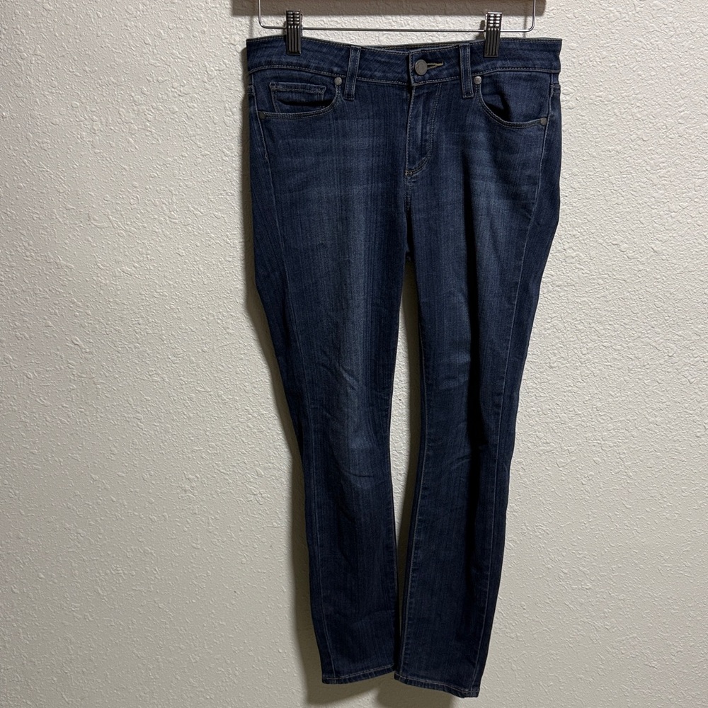 PAIGE Verdugo Skinny Jeans Dark Indigo Wash Mid Rise Stretch Denim Size 27 - Picture 6 of 7